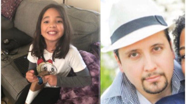 Giselle Torres was allegedly abducted by her father, Juan Pablo Torres, right, from a home in Cheltenham Township, Pennsylvania, Sept. 25, 2020. (NBC10)