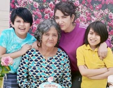 Bertha Gonzalez (middle right), her mother Floria and her twin sons Sebastián and Santiago at her mother’s 70th birthday this April. Floria contracted the coronavirus in July. (Courtesy of Bertha Gonzalez)