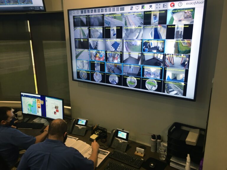 Warden Dana Metzger describes how analysts will coordinate with prison officials as they monitor more than 2,000 cameras. (Mark Eichmann/WHYY)