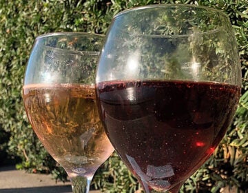 Forgiven Wine's first offerings: a sparkling rose and a CBD-infused red. (Courtesy Forgiven Wine)