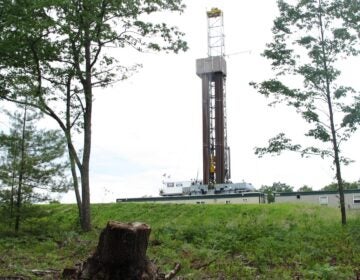 A gas rig in the Tiadaghton State Forest