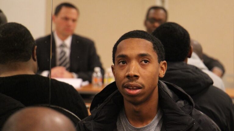 John Solomon talks about his experiences with guns, which began when he was 11 years old and ended with a 5-year prison sentence. He spoke during a community meeting in North Philadelphia with Pennsylvania Attorney General-elect Josh Shapiro in 2016. (Emma Lee/WHYY)