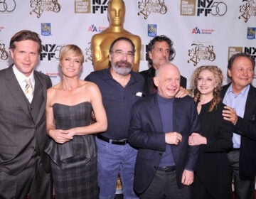 Cary Elwes, Robin Wright, Mandy Patinkin, Chris Sarandon, Wallace Shawn, Carol Kane and Billy Crystal attend the 25th anniversary screening and cast reunion of The Princess Bride in 2012. Several cast members are reuniting for a virtual fundraiser on Sept. 13 to support Wisconsin Democrats. (Stephen Lovekin/Getty Images)