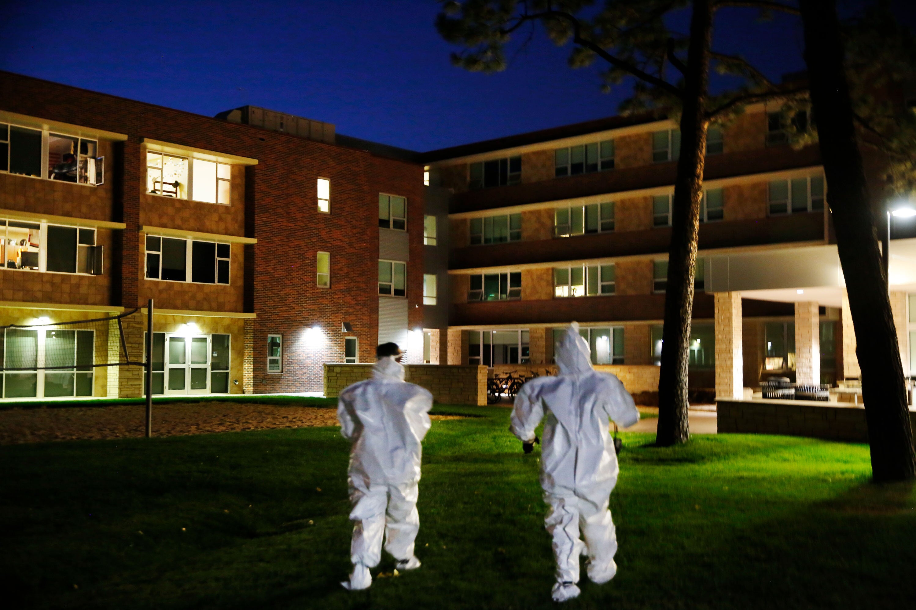 Researchers at Colorado College visit South Hall to collect wastewater samples