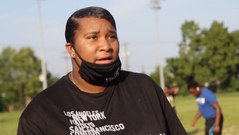 Sakirah Augustus, a teenager involved with the anti-gun violence organization YEAH Philly, says it's important for adults to check in with kids and listen to what they have to say. (Kimberly Paynter/WHYY)