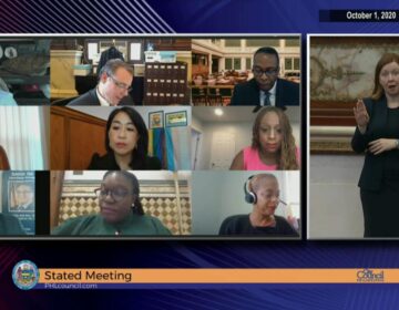 Philadelphia City Council convenes on Thursday via video chat. (Screenshot)