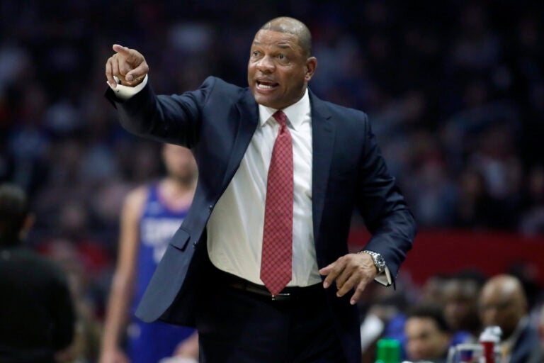 P.G.'s hot shooting helps Doc Rivers celebrate milestone