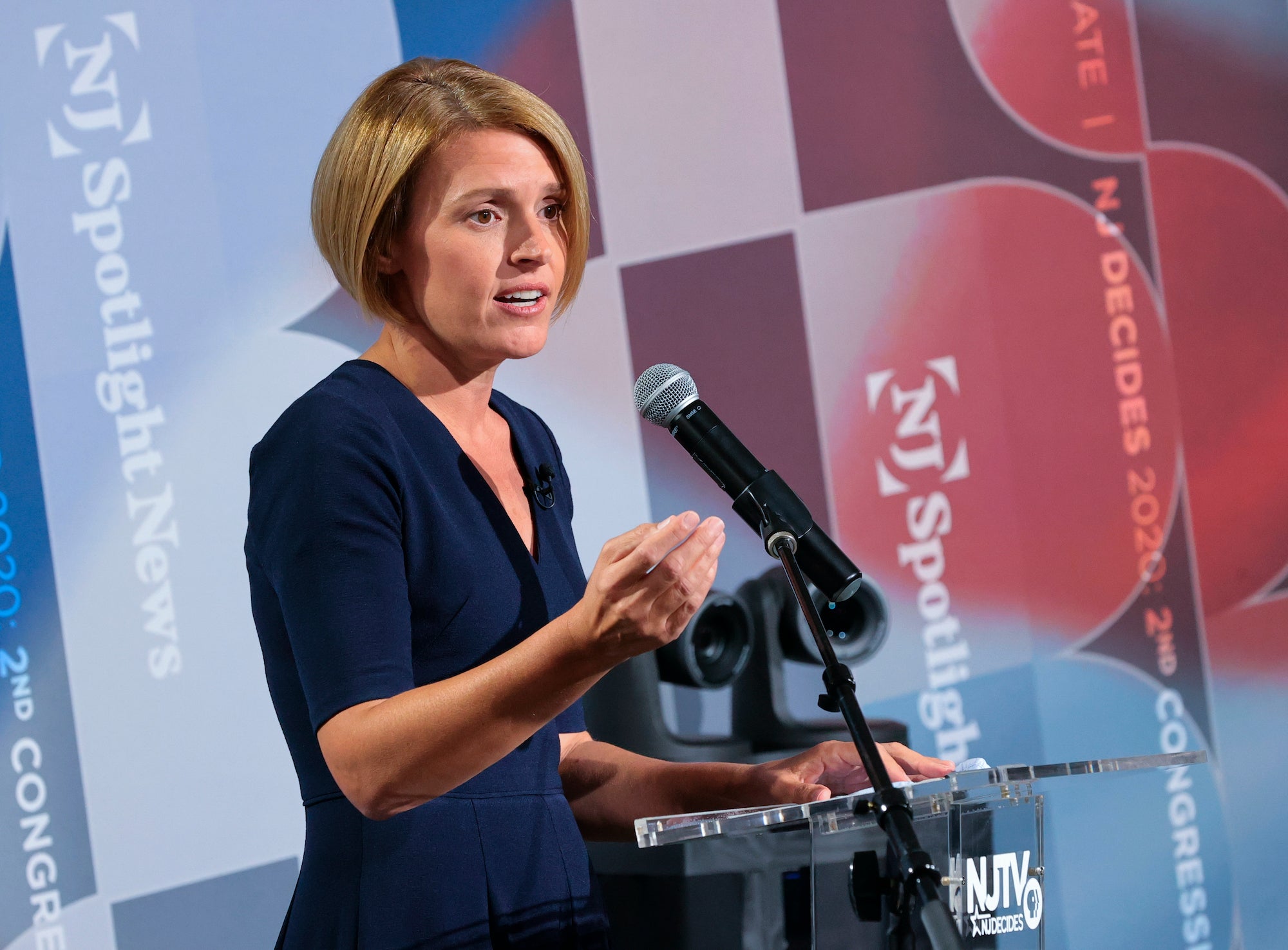 Amy Kennedy during New Jersey's 2nd congressional district debate