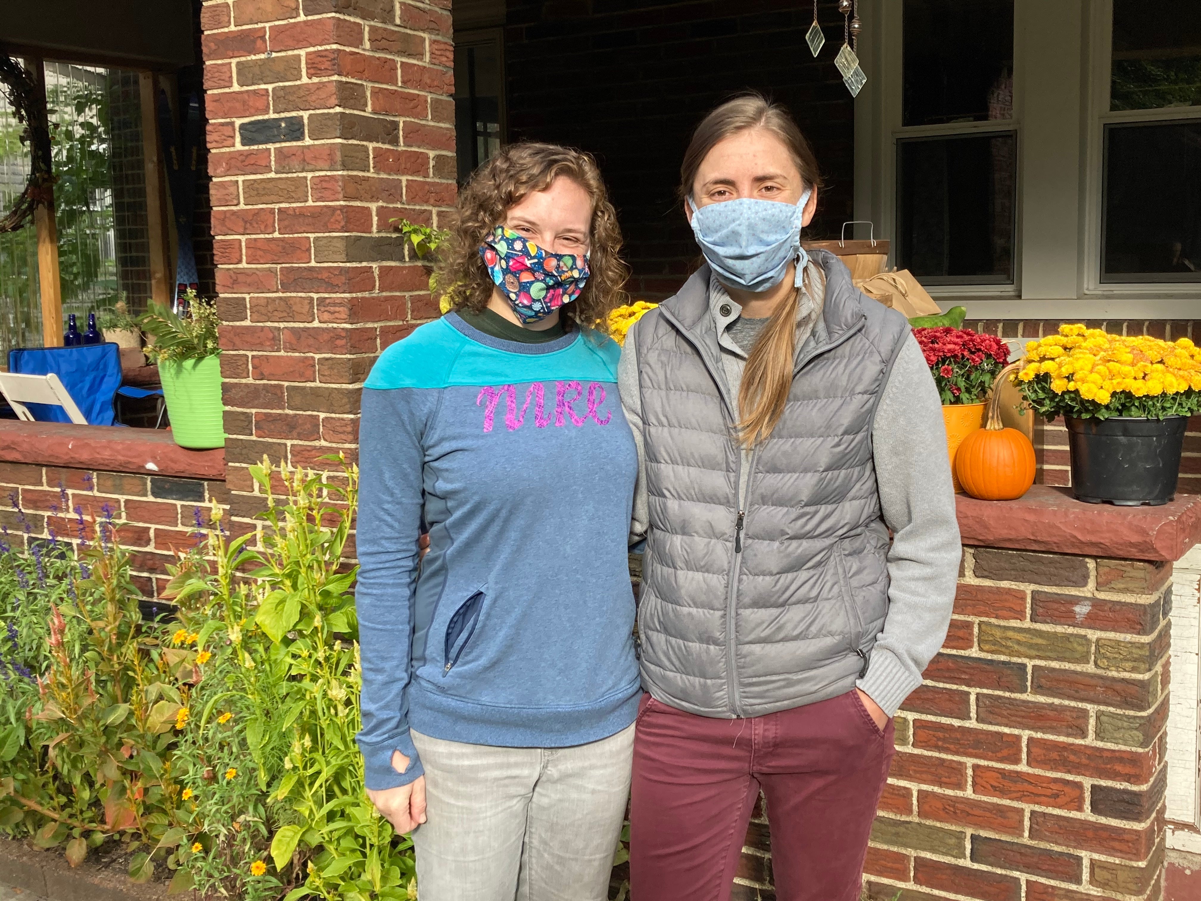 Breanna Mekuly (left) with her girlfriend Erin Carey