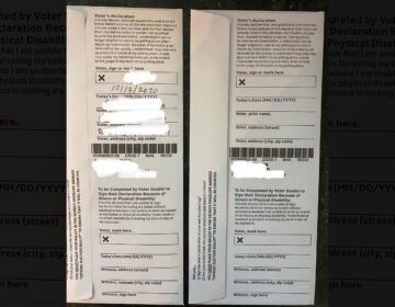 Bucks county voter Stephen Klein's double ballot. (Courtesy of Stephen Klein)