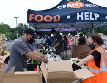 A Community FoodBank of New Jersey distribution event during the coronavirus pandemic