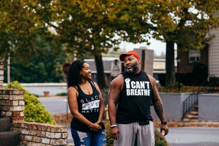 Pennsylvania voters Amanda Davis-Buie and Jamari Davis