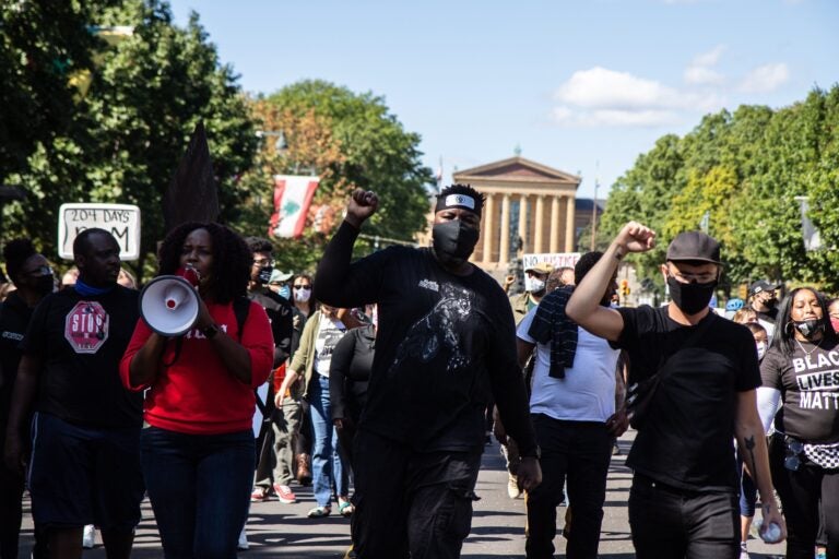 Protesters took to the streets Saturday, demanding justice for Black people killed by police. (Kimberly Paynter/WHYY)