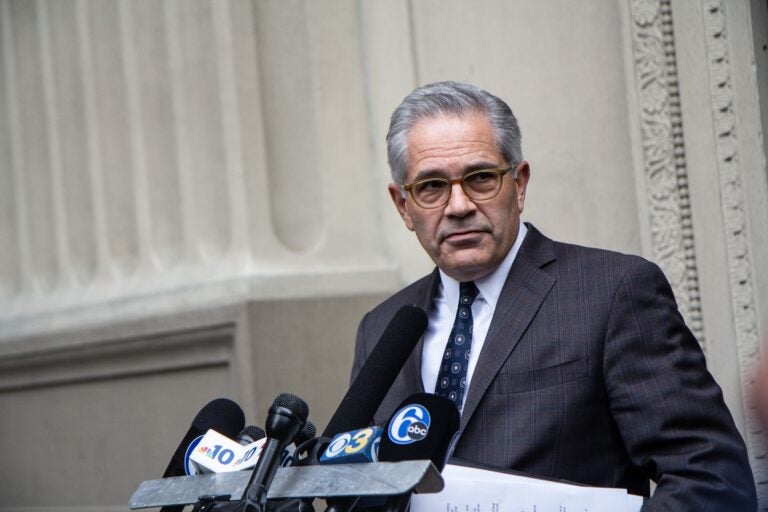 Philadelphia District Attorney Larry Krasner called the video of Walter Wallace Jr.’s shooting by police, concerning at a press conference Tuesday afternoon. (Kimberly Paynter/WHYY)