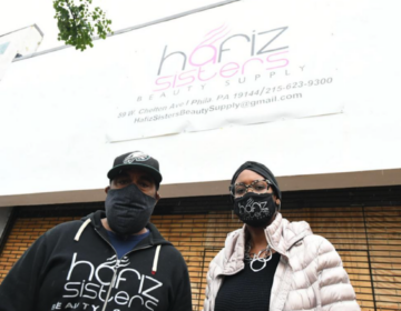 Troy Moore and Atiyya Flournoy, co-owners of Hafiz Sisters Beauty Supply, opened the shop on Chelten Avenue last year, becoming one of few Black-owned beauty product suppliers in the city. (Abdul R. Sulayman / The Philadelphia Tribune)