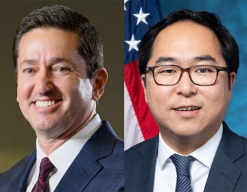 Left to right: David Richter and U.S. Rep. Andy Kim are vying for the U.S House of Representatives seat for New Jersey’s 3rd Congressional district. (campaign photos)