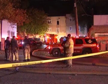 Scene of apartment fire in Camden