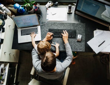 Last month, women left jobs at four times the rate that men did. A new school year with children staying home instead of returning to classrooms in person led many women to drop out of the workforce. (Tom Werner/DigitalVision/Getty Images)