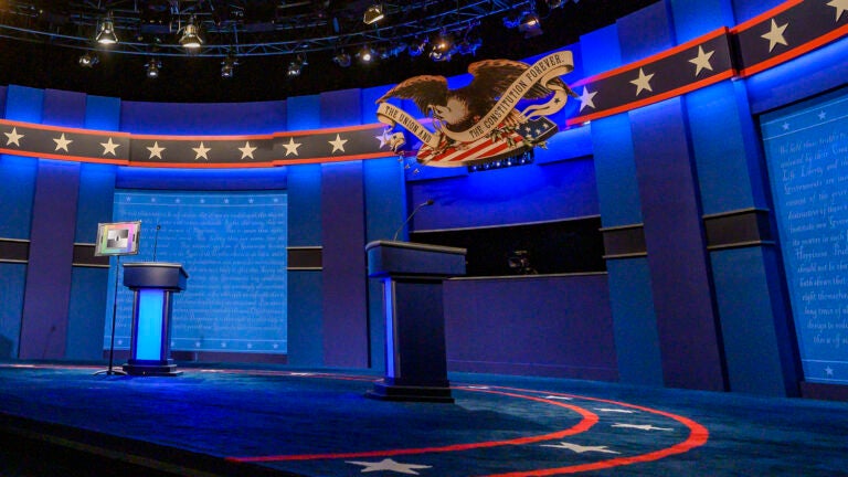 The stage for the final presidential debate