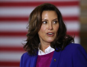 Michigan Gov. Gretchen Whitmer is seen here campaigning for Democratic presidential nominee Joe Biden