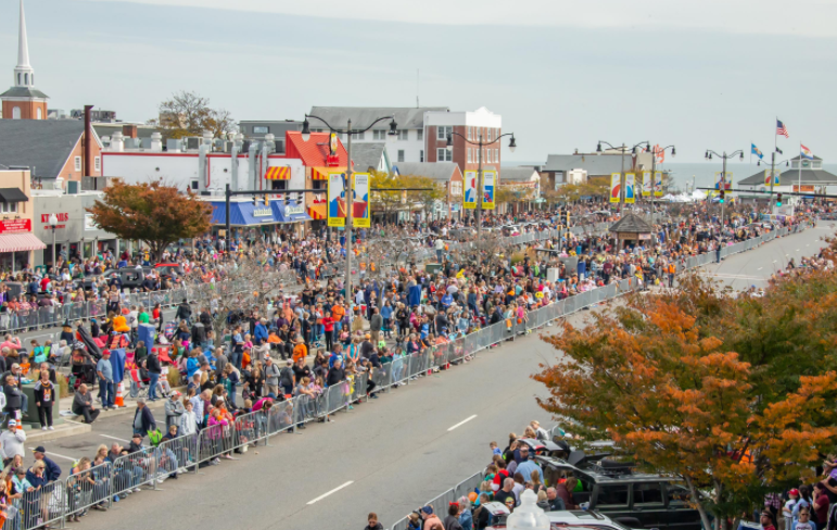 Delawareans line the street for the annual Sea Witch Festival.