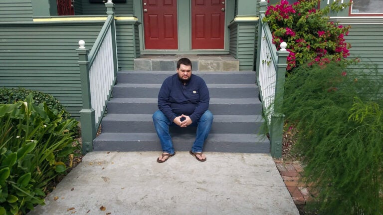 Sevy Guasch outside his home