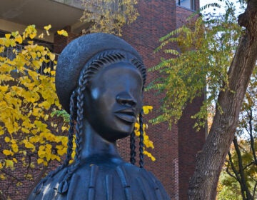 Brick House, a sixteen-foot statue of a Black woman's head atop a domed pedestal.