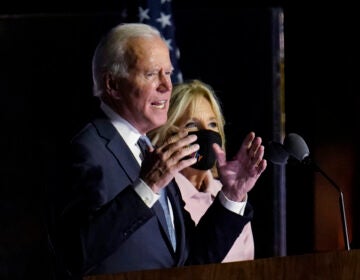 Democratic presidential candidate former Vice President Joe Biden speaks to supporters