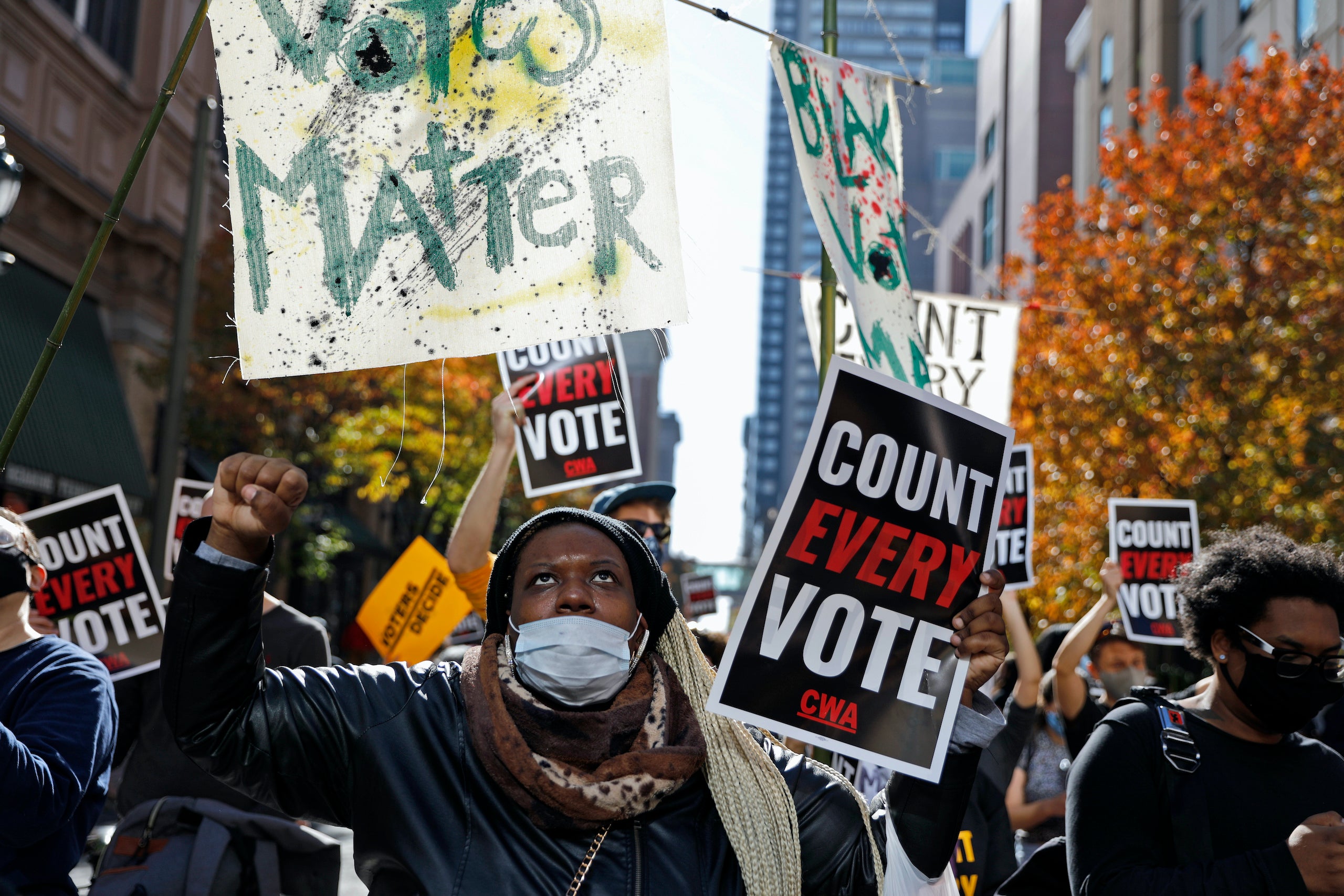 Election 2020 Protesters, Trump supporters converge on Philly vote