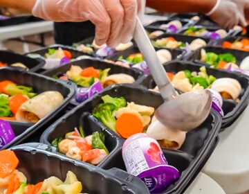 Food trays at Cathedral Kitchen