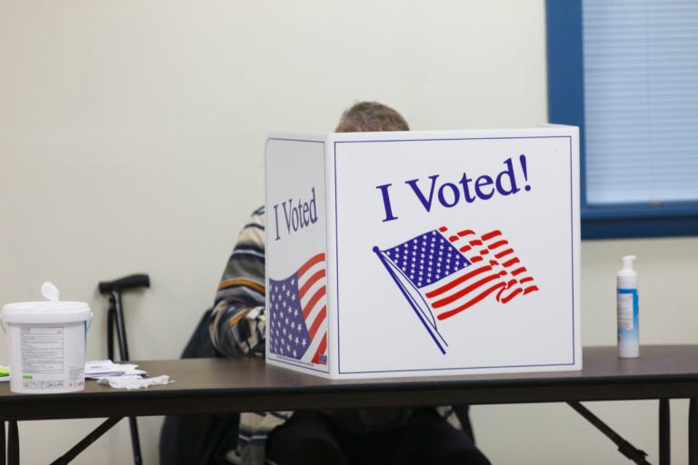Polls opened at 6 A.M in Cherry Hill, N.J. on Election Day. (Miguel Martinez for WHYY)