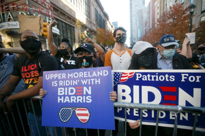 Hundreds gather outside Philadelphia Convention Center