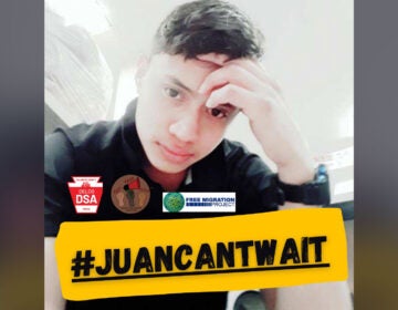 Social justice and immigrants rights groups have launched a social media campaign urging the Delaware County District Attorney to drop charges against Juan Chub-Funes under the tag #JuanCantWait. (image via The Black and Brown Coalition of PHL’s Twitter account)