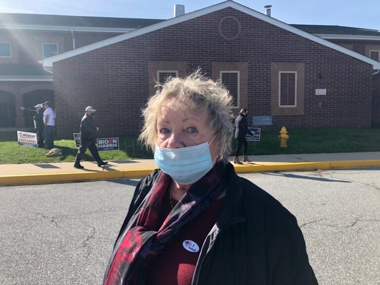 Gretchen Fitzgerald Gretchen Fitzgerald outside polling place