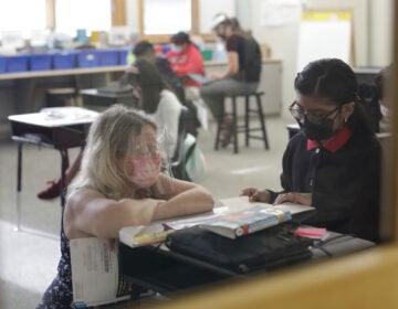 Red Bank Middle School. The school opened with a hybrid model of instruction on Sept. 14. (Edwin J. Torres/Governor's Office)