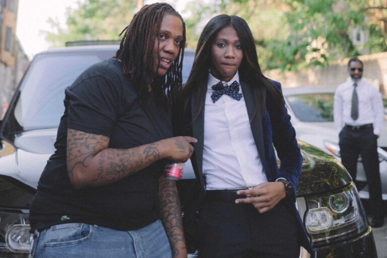 Melanie Raye, left, poses with her daughter Aliyah Raye, right, the day of her senior prom. Melanie was fatally shot in North Philly this August, a week before she was set to get married. (Courtesy of Aliyah Raye)