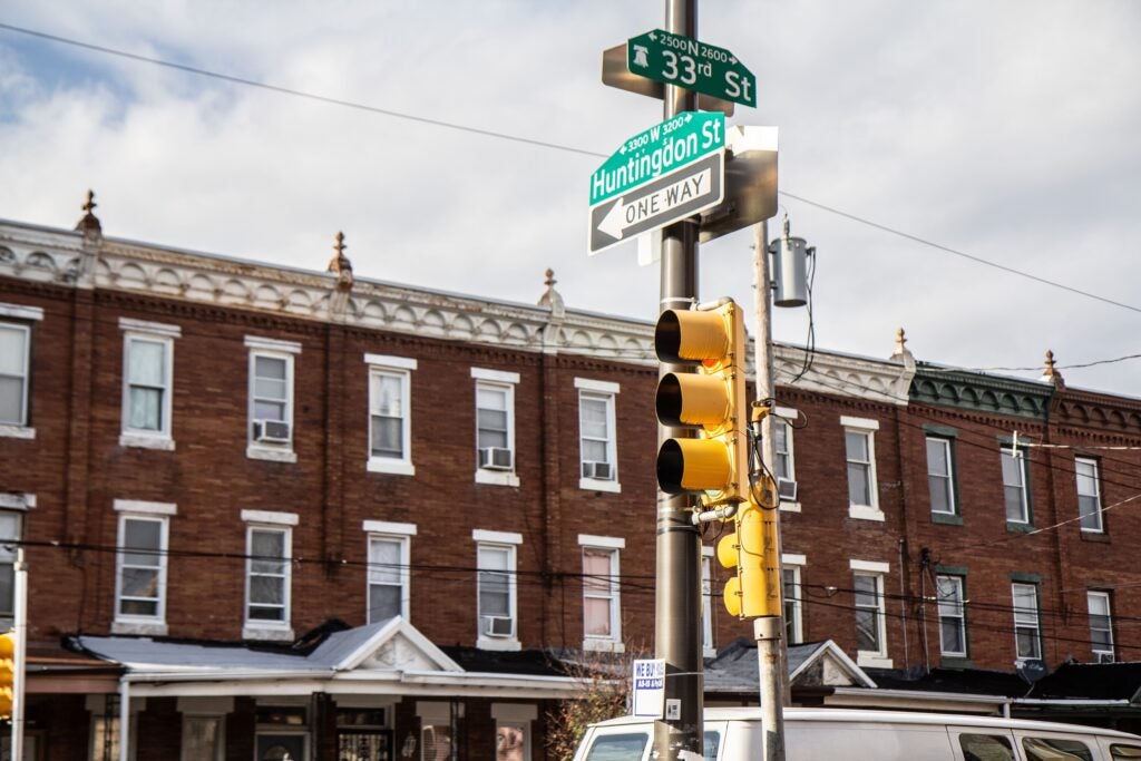 Rowhouses at 33rd and Huntingdon streets