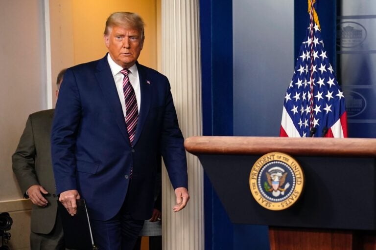 President Donald Trump arrives to speak at the White House, Thursday, Nov. 5, 2020, in Washington. (AP Photo/Evan Vucci)