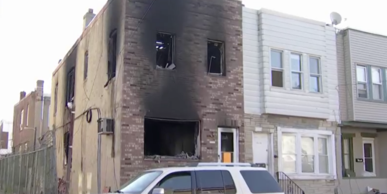 A house fire was reported at 1 a.m. on Nov. 21, 2020 in the Grays Ferry section of South Philadelphia. (NBC10)