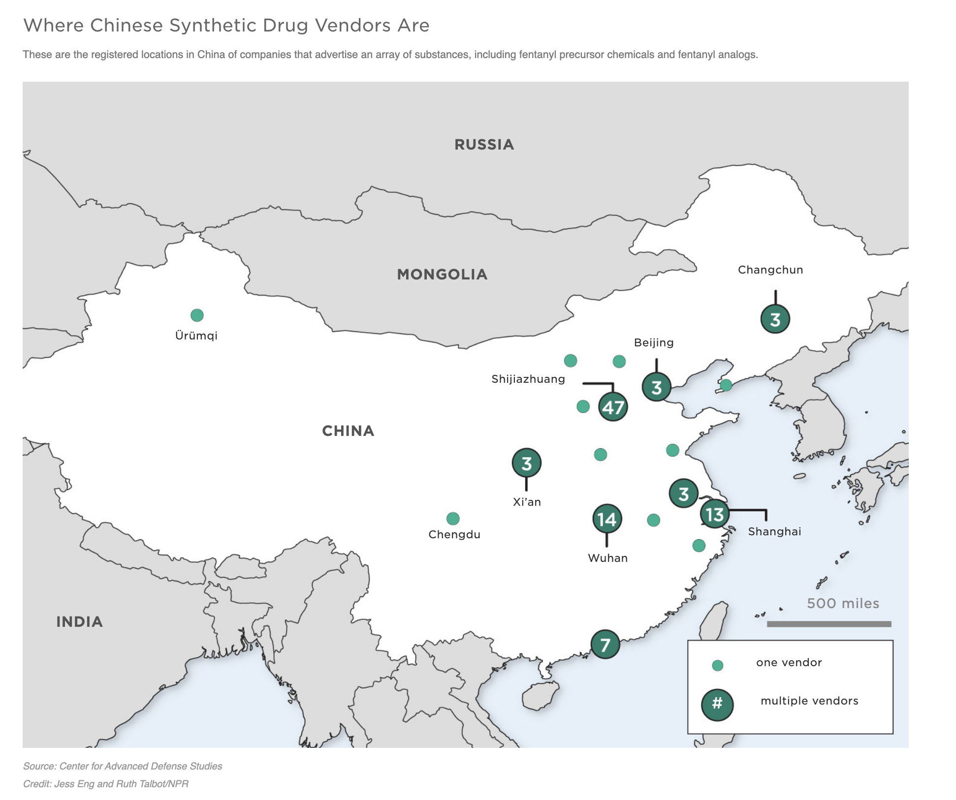 Where Chinese Synthetic Drug Vendors Are