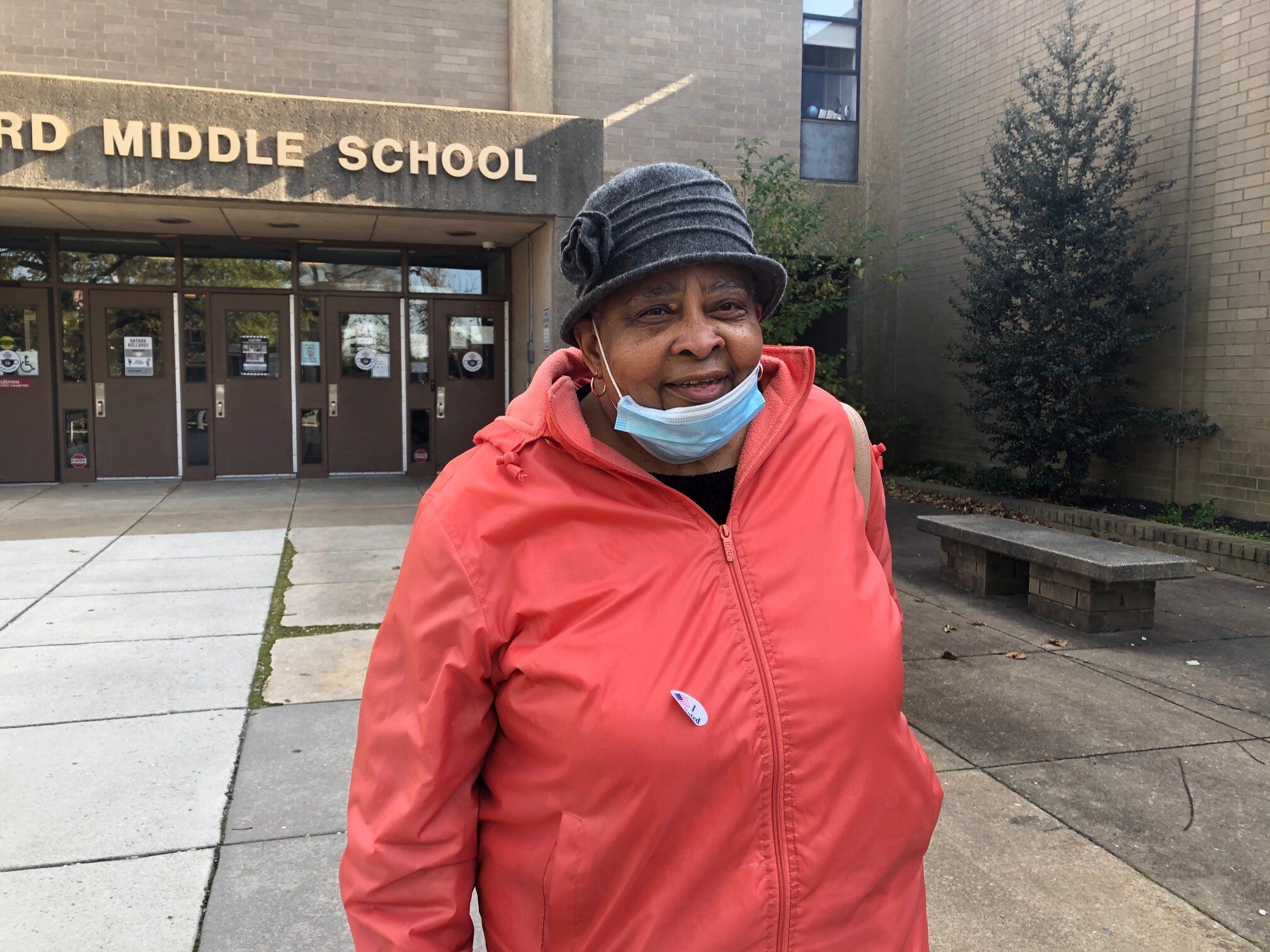 Retired teacher Winifred Grant of Wilmington said Trump is "a horrible person" and Biden can help unify the nation. 