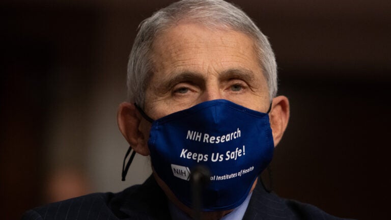 Dr. Anthony Fauci, director of the National Institute of Allergy and Infectious Diseases at NIH, is pictured on Capitol Hill on Sept. 23. Fauci tells NPR it's 