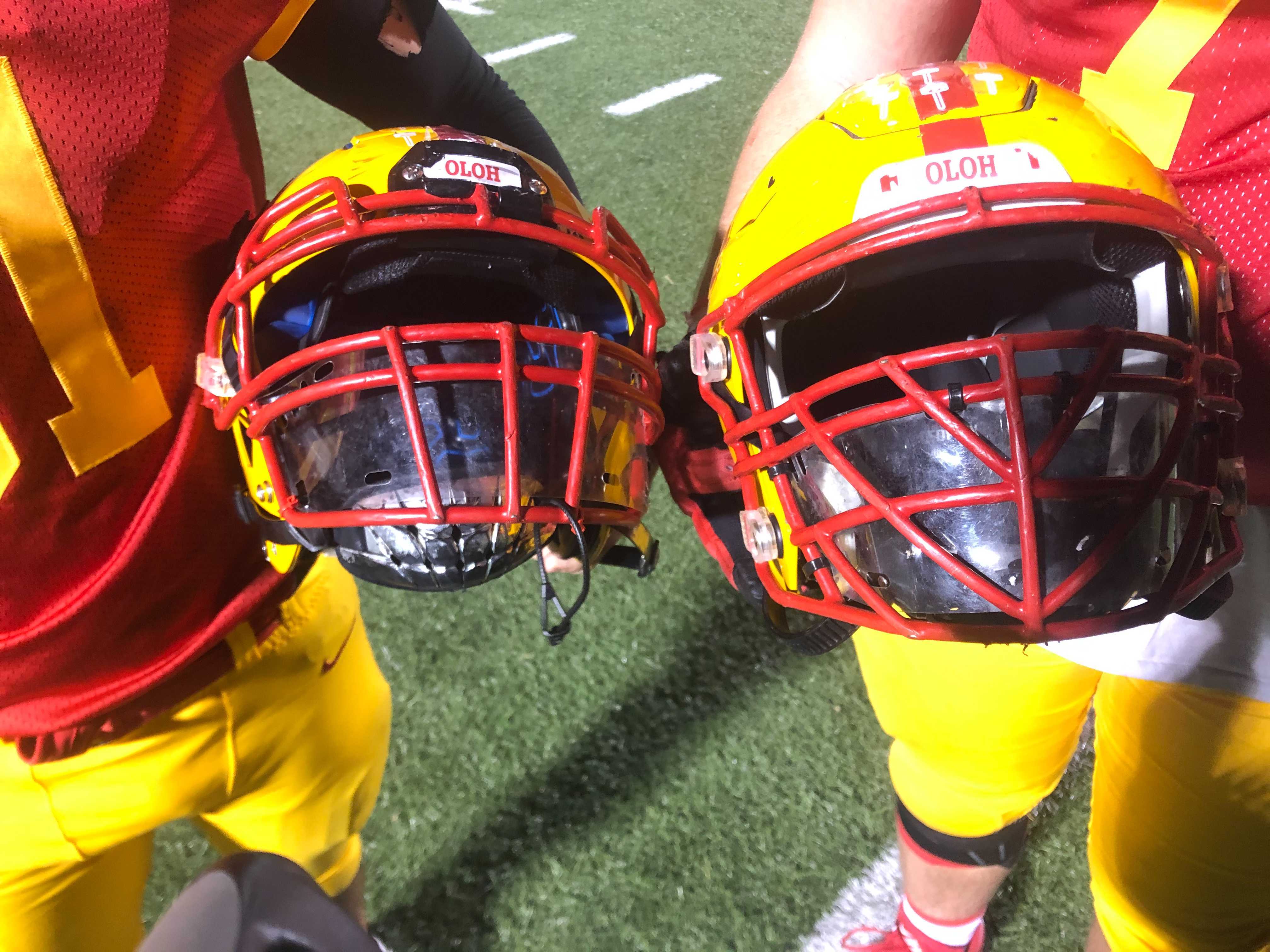 Penncrest’s helmets were required fixed with plastic visors during the Media Bowl