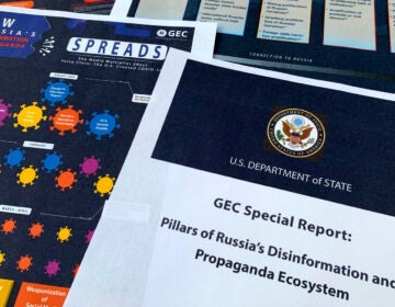 Pages from the U.S. State Department's Global Engagement Center report
