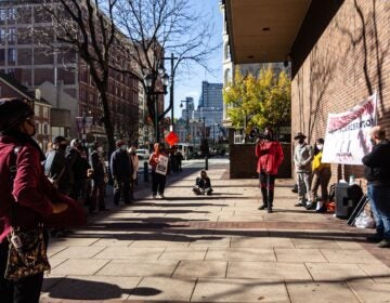 Supporters of Safehouse, Philadelphia’s proposed supervised injection site, rally outside the federal courthouse