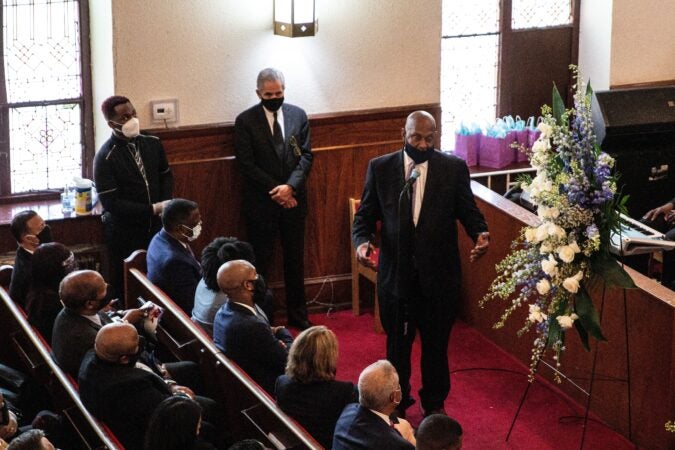 U.S. Rep. Dwight Evans spoke at the funeral of Walter Wallace Jr. Saturday morning.