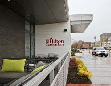 Hilton Garden Inn Camden Waterfront opened on Friday, Dec. 4, 2020, becoming the first hotel in Camden in more than 50 years. (Emma Lee/WHYY