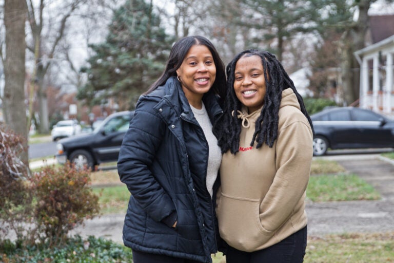 Ashley Dawson (left) and her daughter Shana Dawson at their home in Aldan, Pa. (Kimberly Paynter/WHYY)