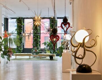 HOT•BED gallery in Center City showing sculptures from Adam Wallacavage