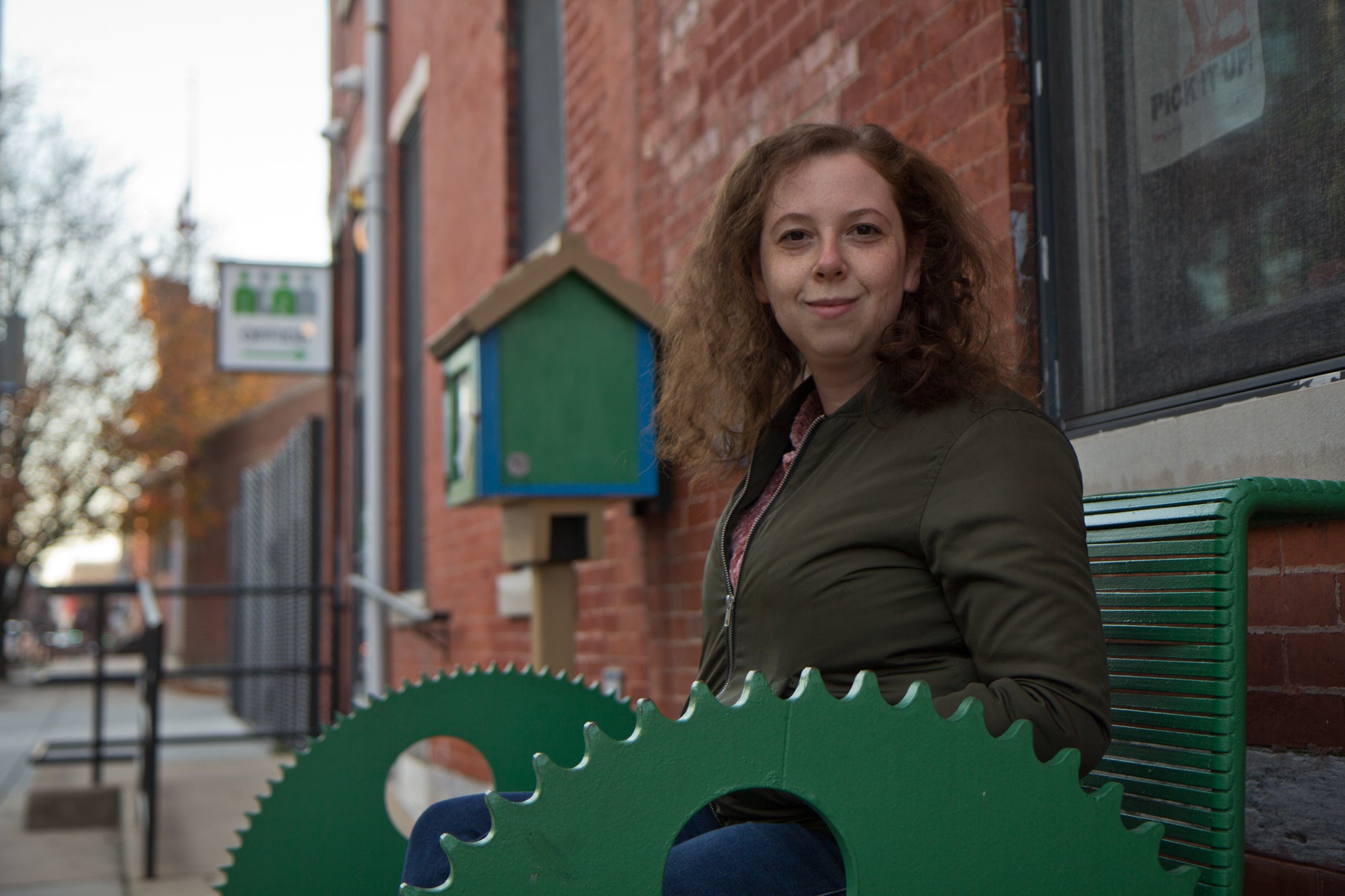 Claire Adler stands outside Northern Liberties Neighbors Association